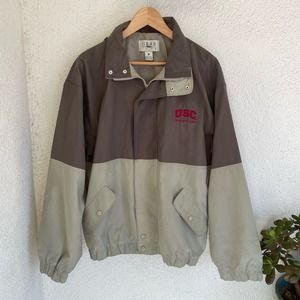 USC taupe windbreaker with optional hood by Gear for Sports
